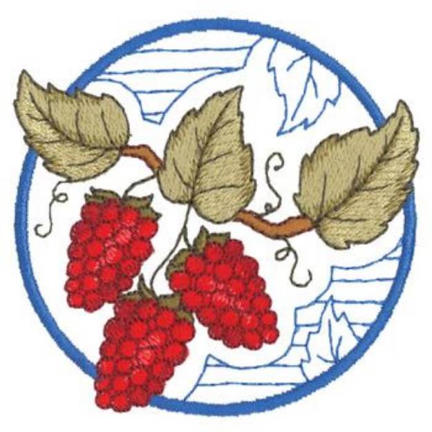 Picture of Raspberries Machine Embroidery Design