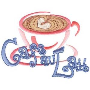 Picture of Cafe Au Lait Machine Embroidery Design