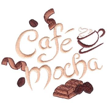 Cafe Mocha Machine Embroidery Design