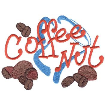 Coffee Nut Machine Embroidery Design