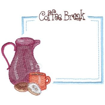Coffee Break Machine Embroidery Design