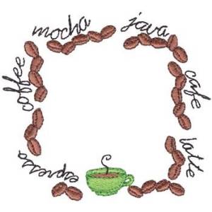 Picture of Coffee Bean Border Machine Embroidery Design