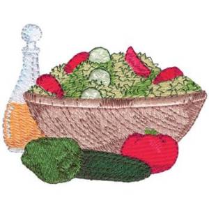 Picture of Salad Machine Embroidery Design