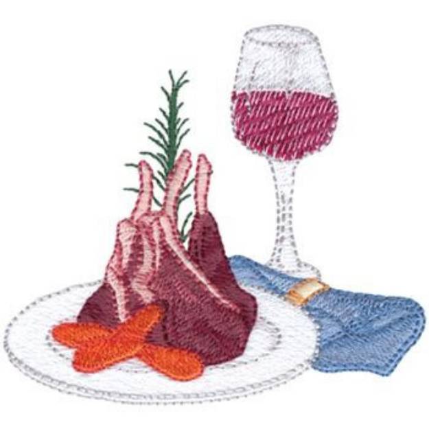 Picture of Rack Of Lamb Machine Embroidery Design