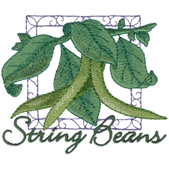 String Beans Machine Embroidery Design