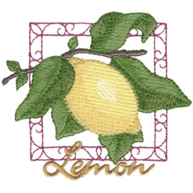 Picture of Lemon Machine Embroidery Design