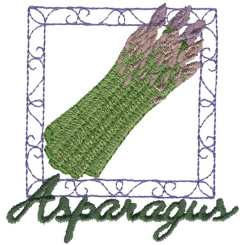 Asparagus Machine Embroidery Design