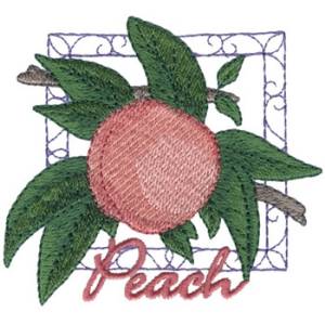 Picture of Peach Machine Embroidery Design