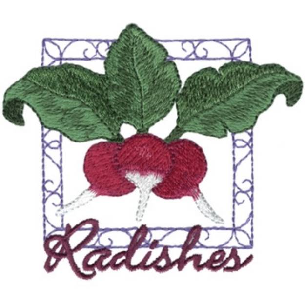 Picture of Radishes Machine Embroidery Design