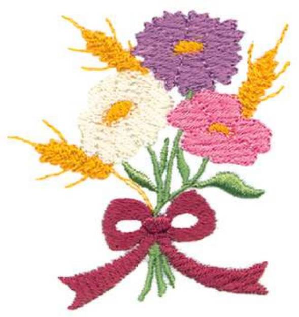 Picture of Flowers & Wheat Machine Embroidery Design