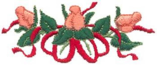 Picture of Rosebuds Machine Embroidery Design