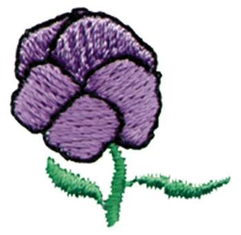 1" Pansy Machine Embroidery Design