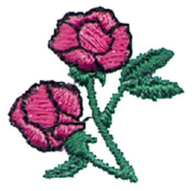 Picture of 1" Roses Machine Embroidery Design