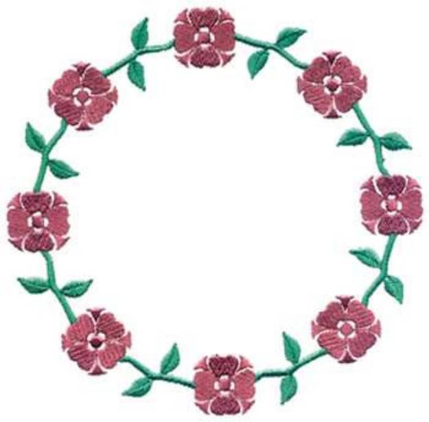Picture of Floral Wreath Machine Embroidery Design