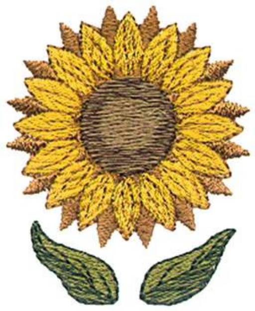 Picture of Small Sunflower Machine Embroidery Design