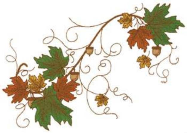 Picture of Leaf Spray Machine Embroidery Design