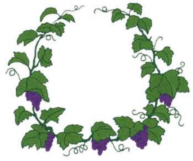 Picture of Grapevine Wreath Machine Embroidery Design