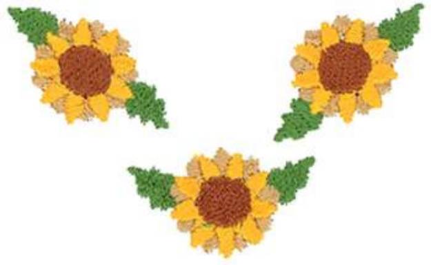 Picture of Sunflower Wreath Machine Embroidery Design