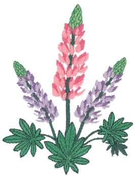 Lupines Machine Embroidery Design
