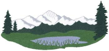 Mountain Scenery Machine Embroidery Design