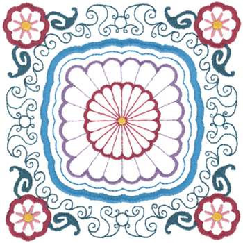 Quilt Square Pattern Machine Embroidery Design