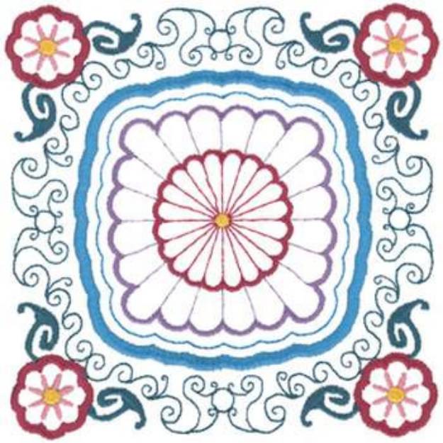 Picture of Quilt Square Pattern Machine Embroidery Design