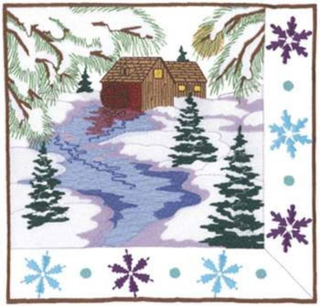 Picture of Winter Scene Machine Embroidery Design