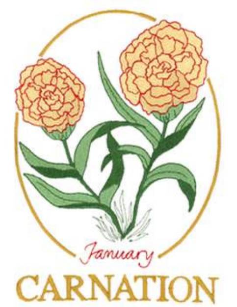 Picture of January Machine Embroidery Design