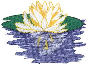 Water Lily Machine Embroidery Design