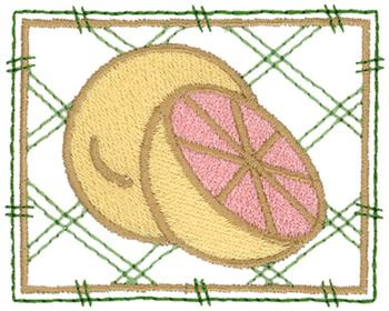 Grapefruit Machine Embroidery Design
