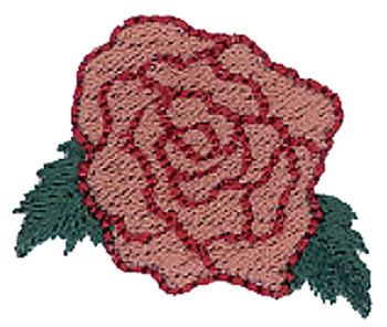 1" Rose Machine Embroidery Design