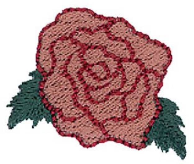 Picture of 1" Rose Machine Embroidery Design