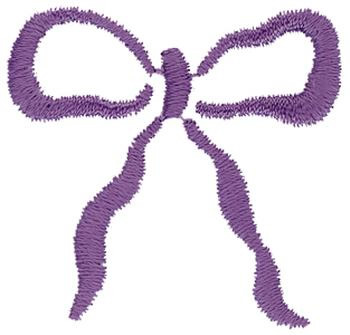 Abstract Bow Machine Embroidery Design