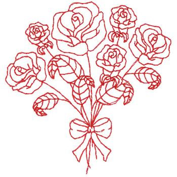 Bouquet Of Roses Machine Embroidery Design