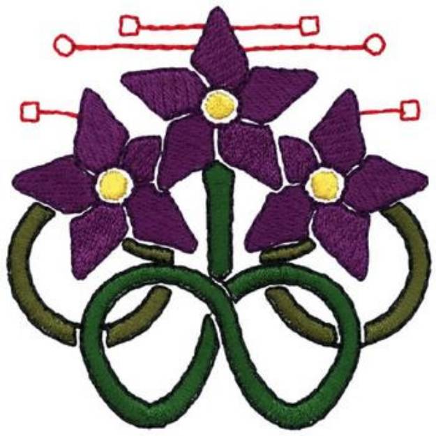 Picture of Larkspur Art Nouveau Machine Embroidery Design