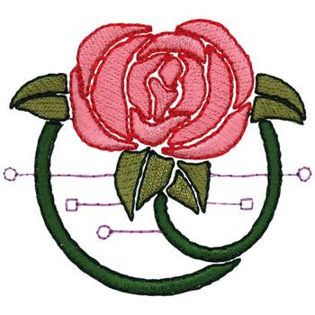 Rose Art Nouveau Machine Embroidery Design
