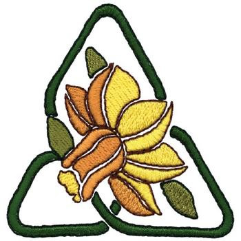 Daffodil Art Nouveau Machine Embroidery Design
