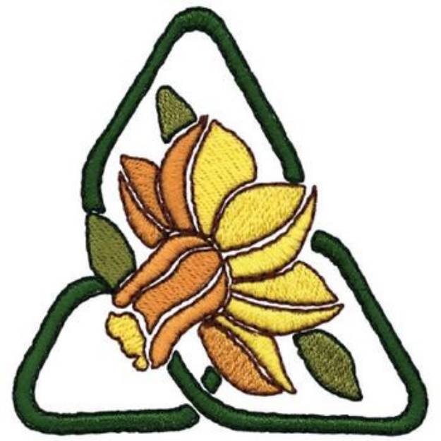 Picture of Daffodil Art Nouveau Machine Embroidery Design