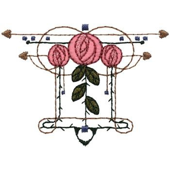 Rose Motif Machine Embroidery Design