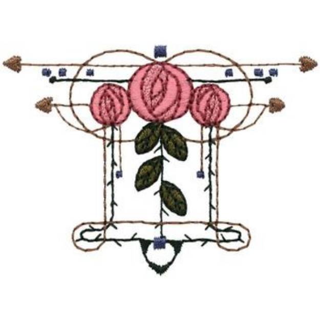 Picture of Rose Motif Machine Embroidery Design