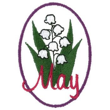 May - Lily Of The Valley Machine Embroidery Design