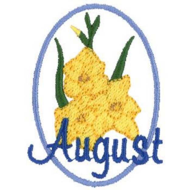 Picture of August - Gladiola Machine Embroidery Design