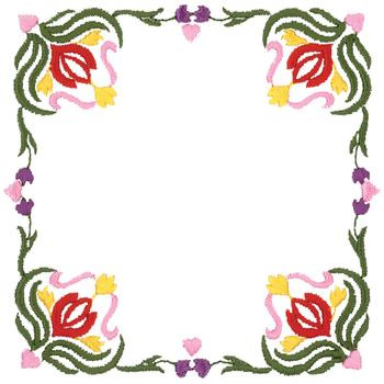 Tulip Border #2 Machine Embroidery Design