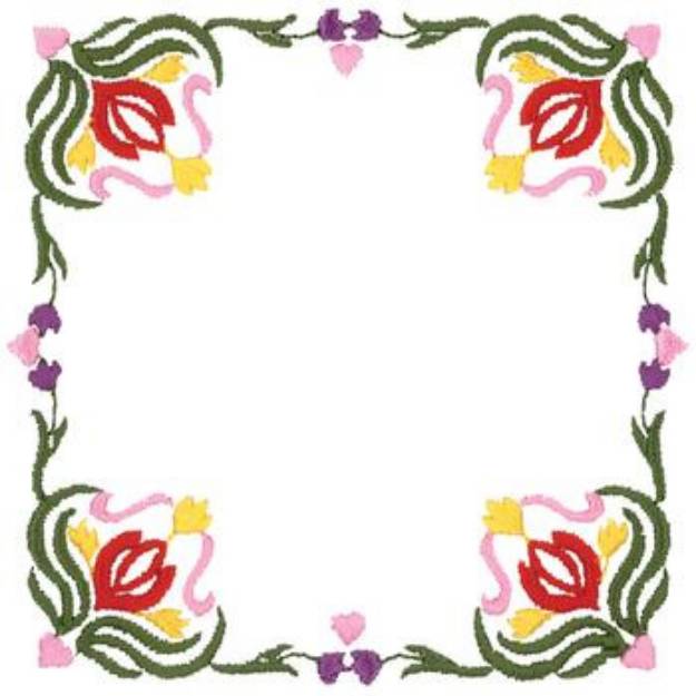 Picture of Tulip Border #2 Machine Embroidery Design