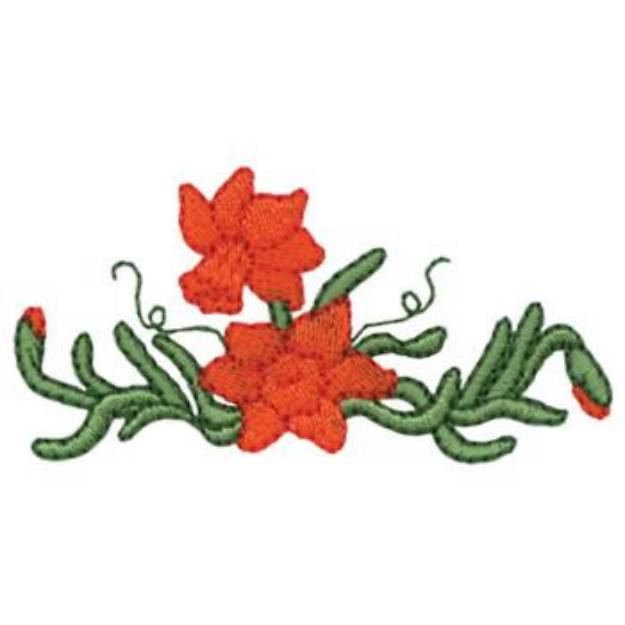 Picture of Daffodil Border Machine Embroidery Design
