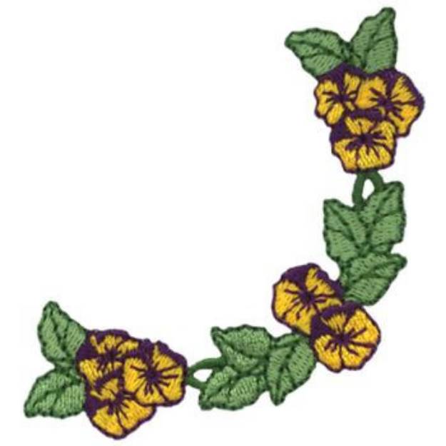 Picture of Pansies Machine Embroidery Design
