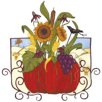 Fall Bouquet Machine Embroidery Design