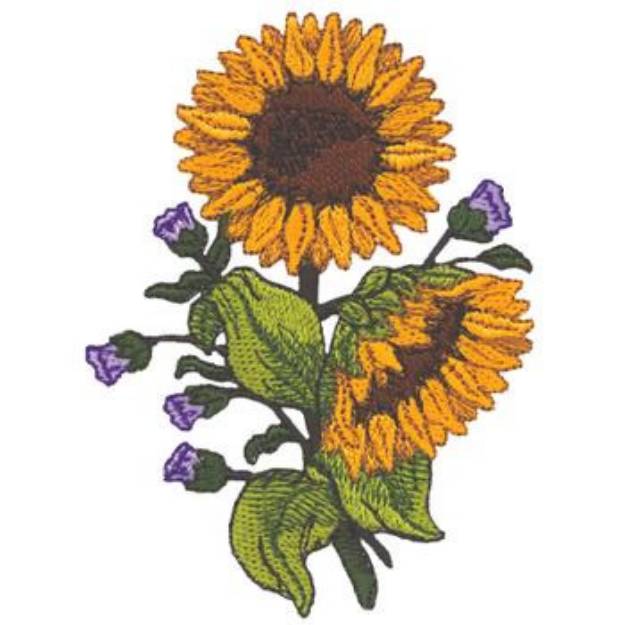 Picture of Sunflowers Machine Embroidery Design