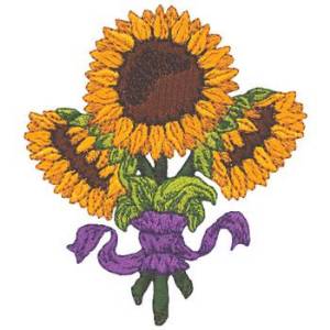 Picture of Sunflowers Bouquet Machine Embroidery Design
