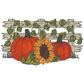 Sunflower & Pumpkins Machine Embroidery Design